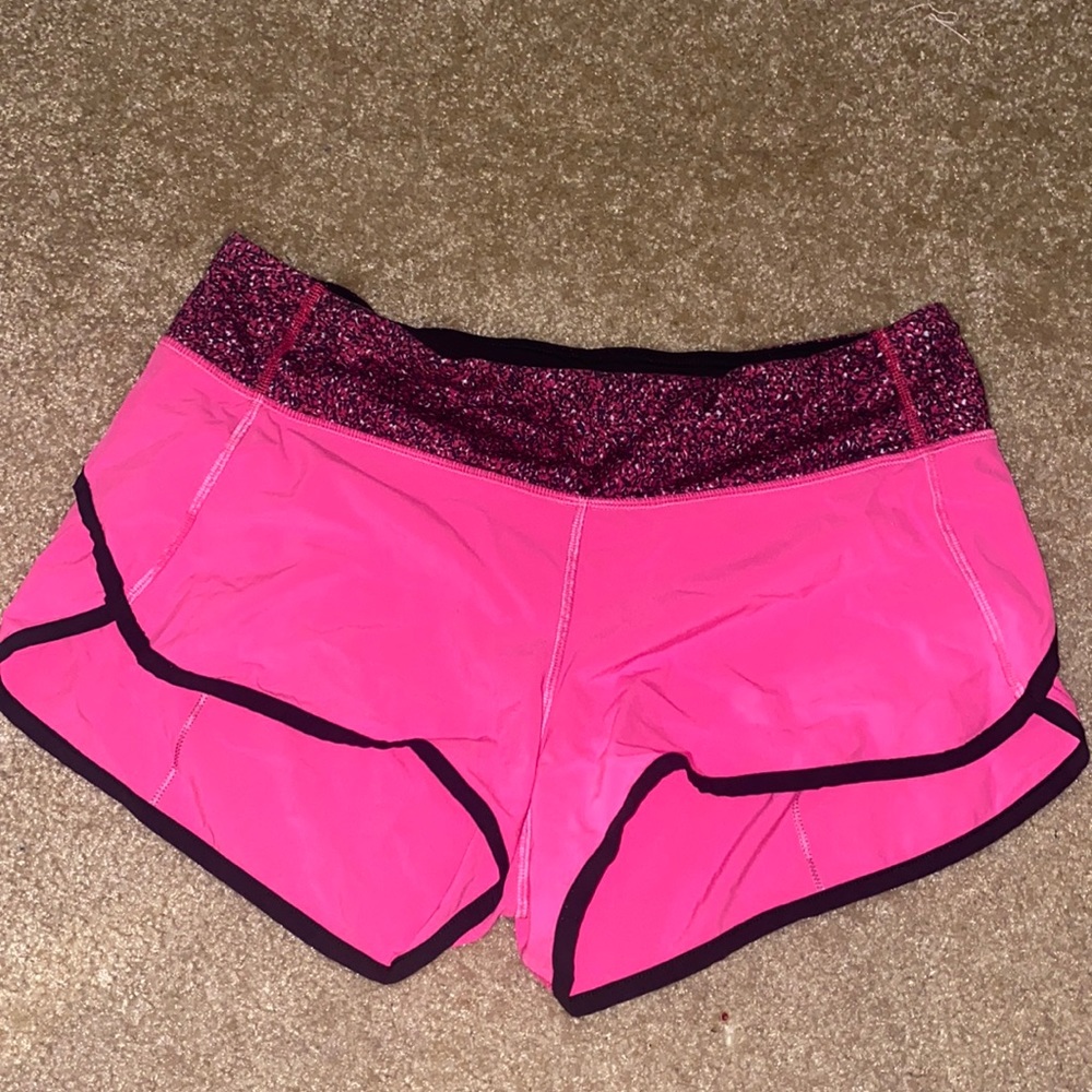 Lululemon neon pink shorts